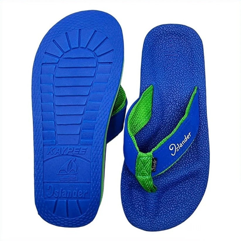 Islander Original Sandals (Slip-ons) - Navy Blue & Green