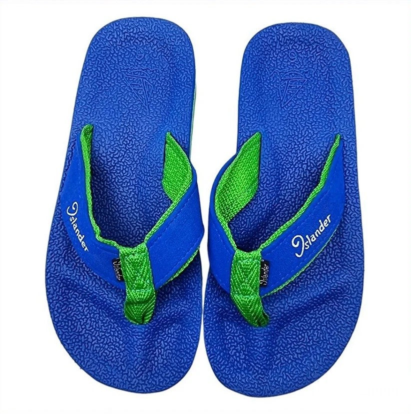 Islander Original Sandals (Slip-ons) - Navy Blue & Green
