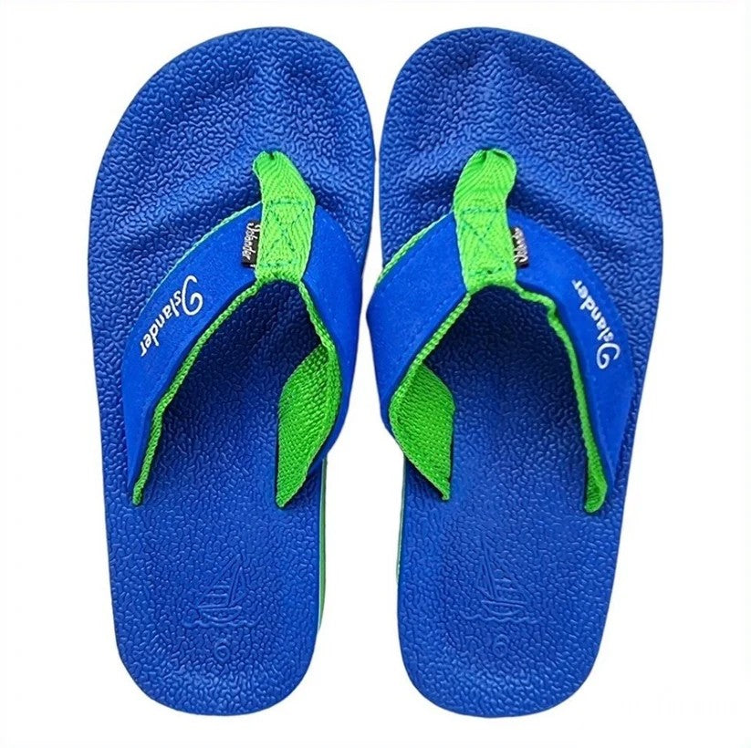 Islander Original Sandals (Slip-ons) - Navy Blue & Green